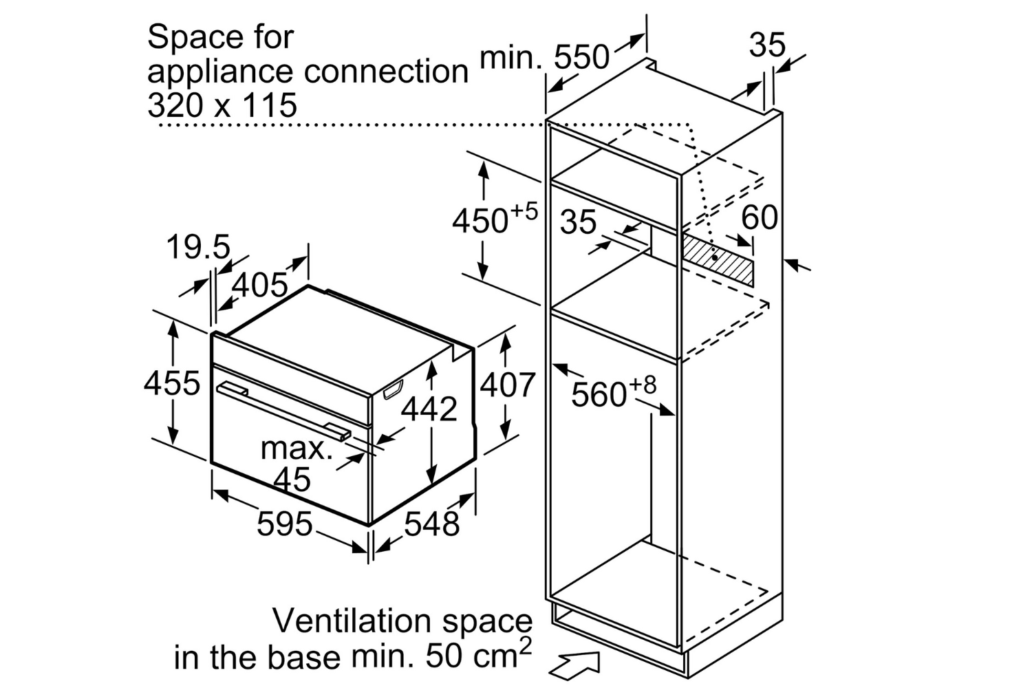 Lò Nướng Vi Sóng Bosch CMG633BB1 Series 8 | Lắp Âm 45 Lít