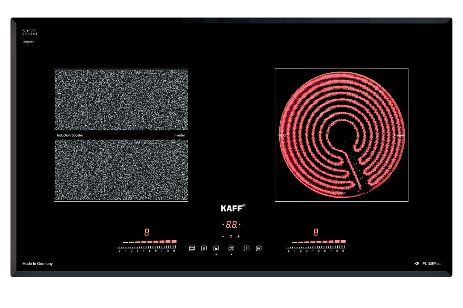 Bếp Điện Từ Âm KAFF KF-FL108 (Plus) | 01 Từ - 01 Hồng Ngoại