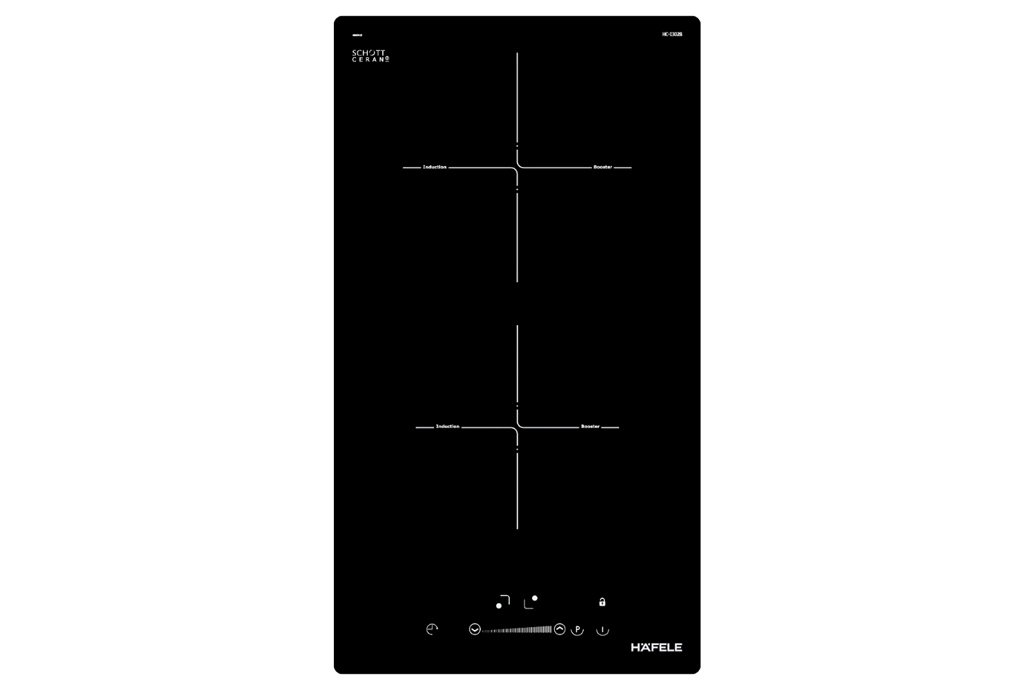 Bếp Từ Đôi Domino Hafele HC-I302B | Lắp Âm 02 Vùng Nấu