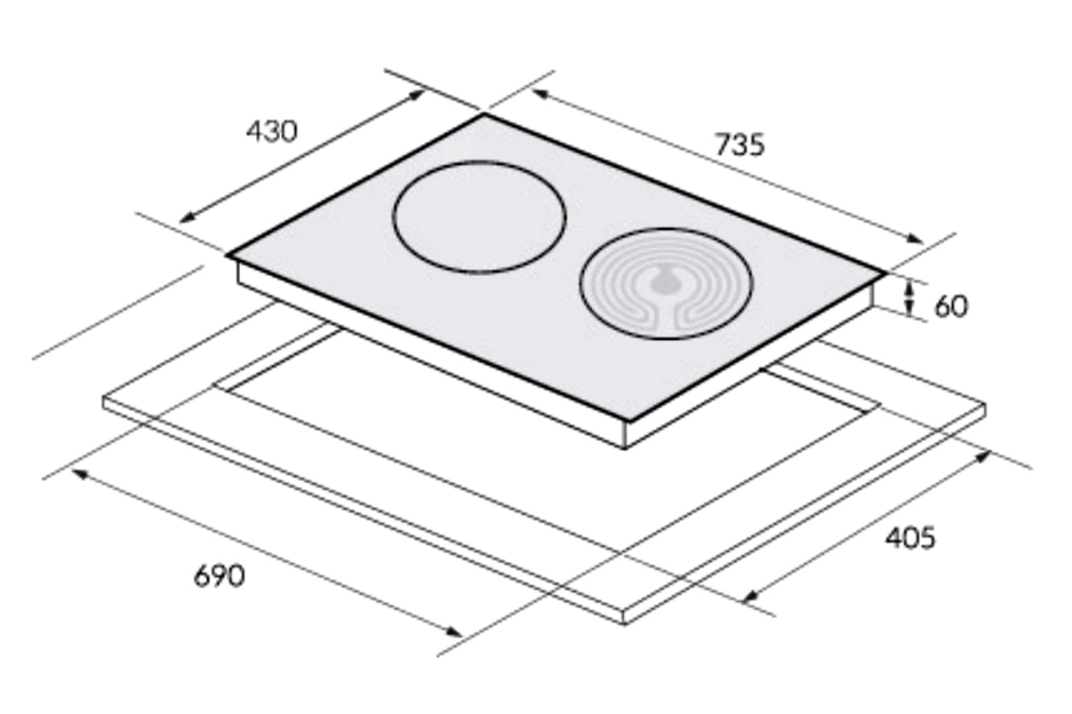 Bếp Điện Từ Kết Hợp Hồng Ngoại Eurosun EU-TE259Pro | Lắp Âm 2 Vùng Nấu