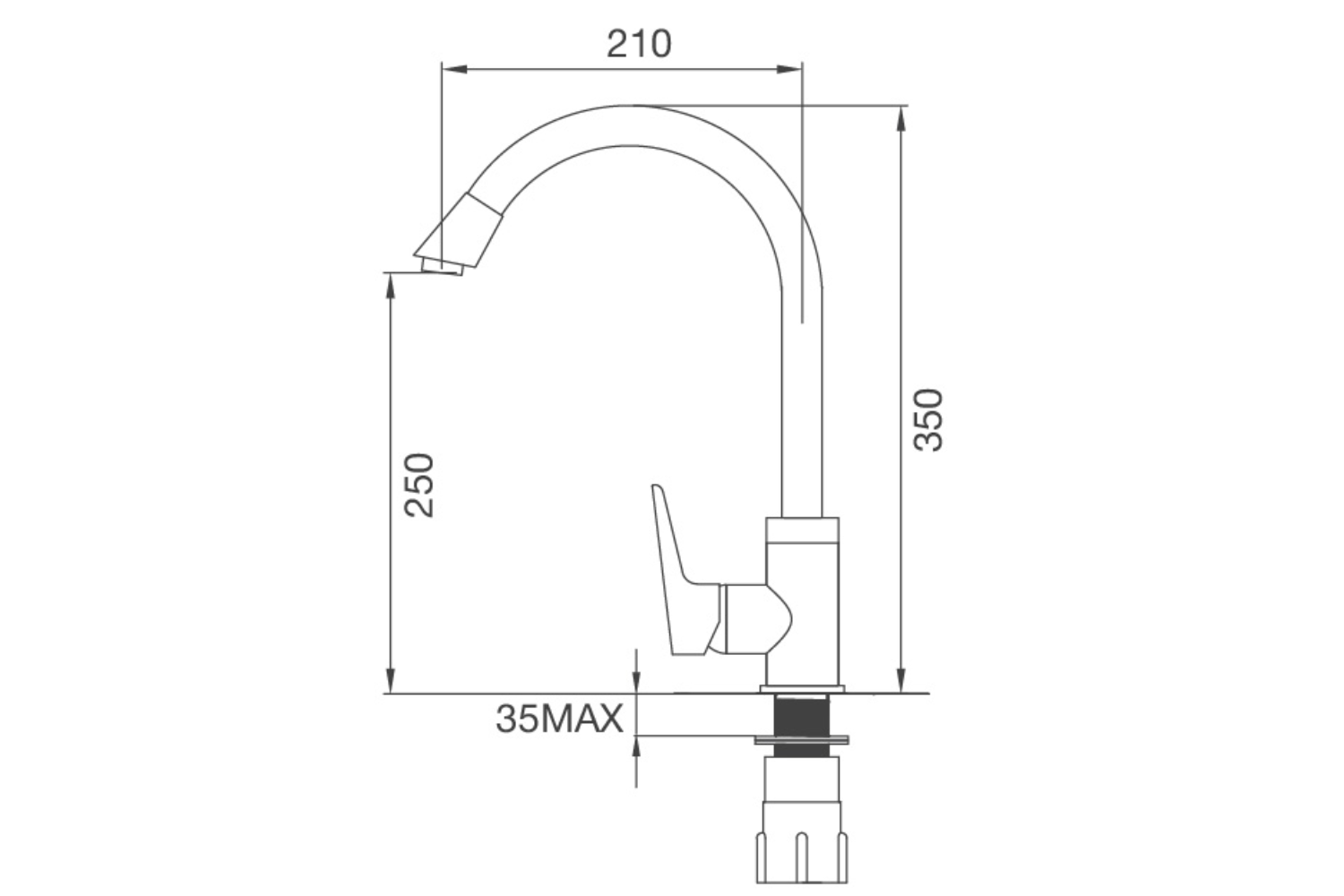 Vòi Rửa Bát Nóng Lạnh Malloca K279N | Đồng Thau Mạ Chrome