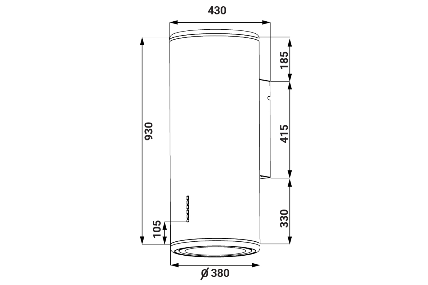 Máy Hút Mùi Áp Tường Trụ Tròn KF-WL2038B | 40cm