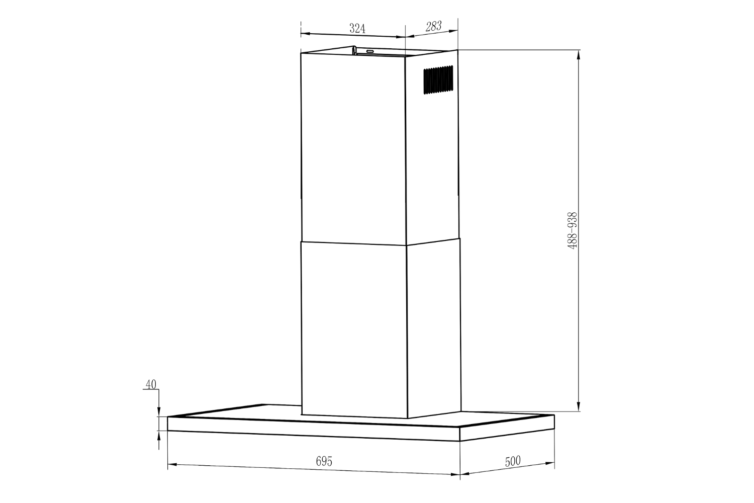 Máy Hút Mùi Kính Toa Kaff KF-771B | 70cm