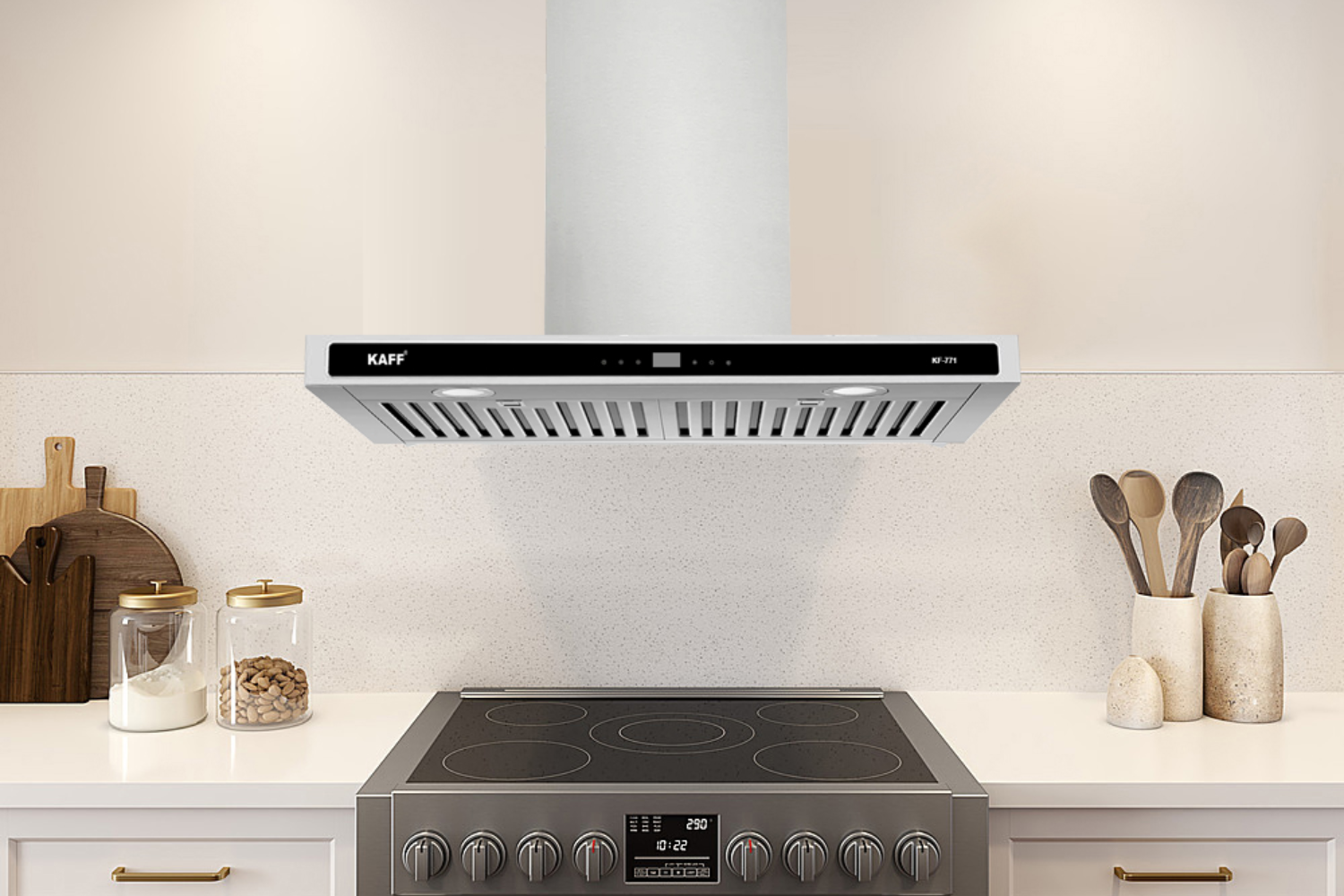 Máy Hút Mùi Áp Tường Kính Toa Kaff KF-991 | 90cm