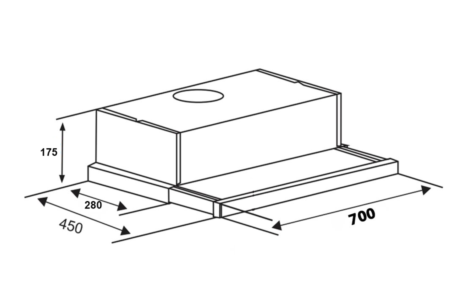 Máy hút mùi âm tủ Canzy CZ 107 | 70cm