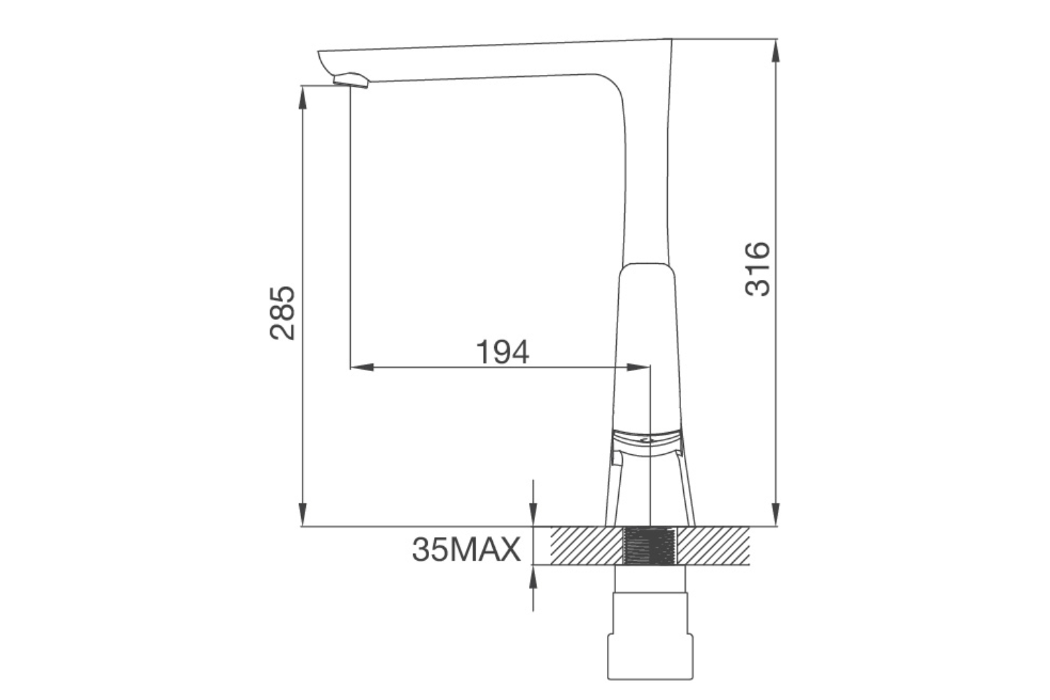 Vòi Rửa Bát Nóng Lạnh Malloca K292C | Đồng Thau Mạ Chrome