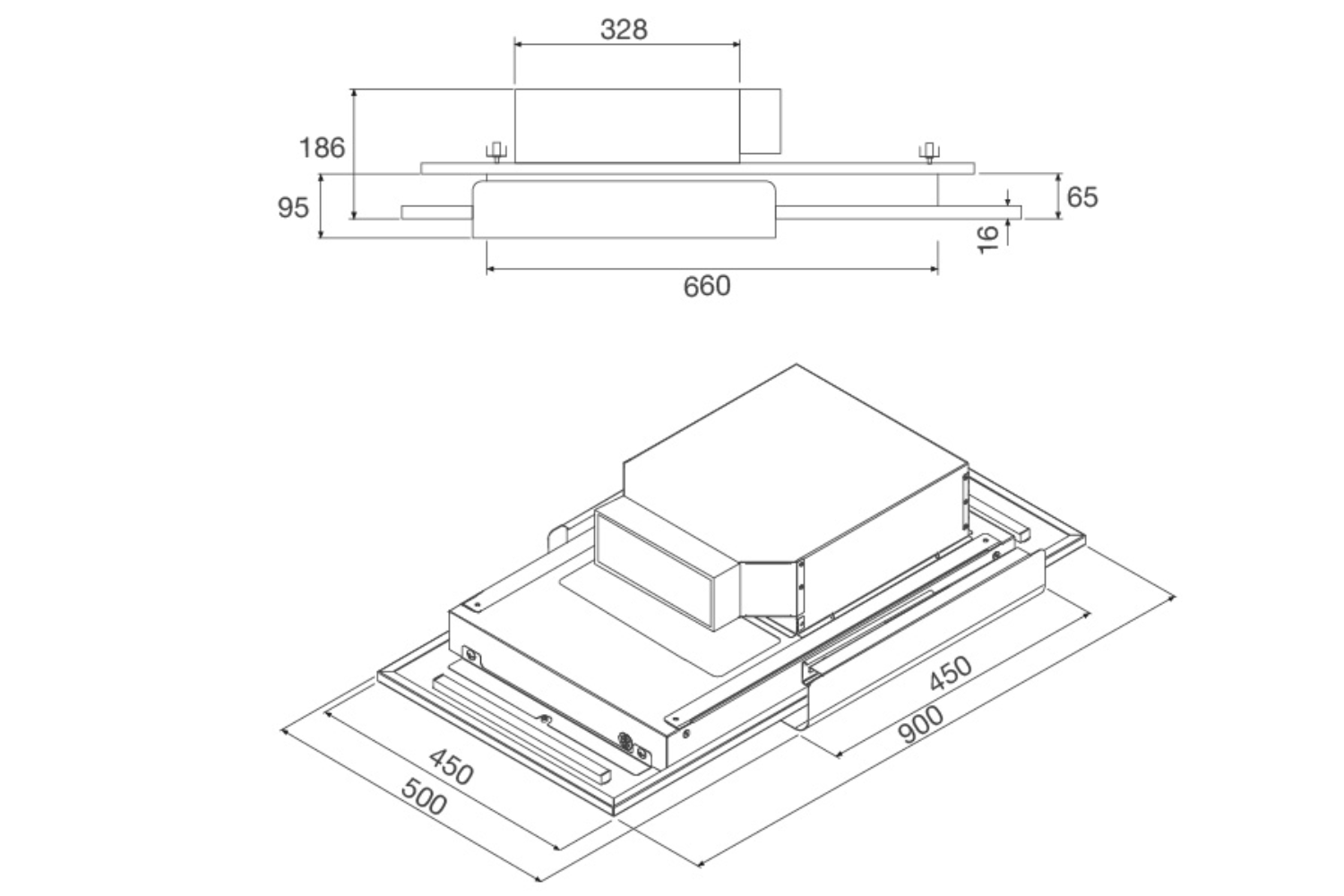 Máy Hút Mùi Âm Trần Malloca FASCIA C-90