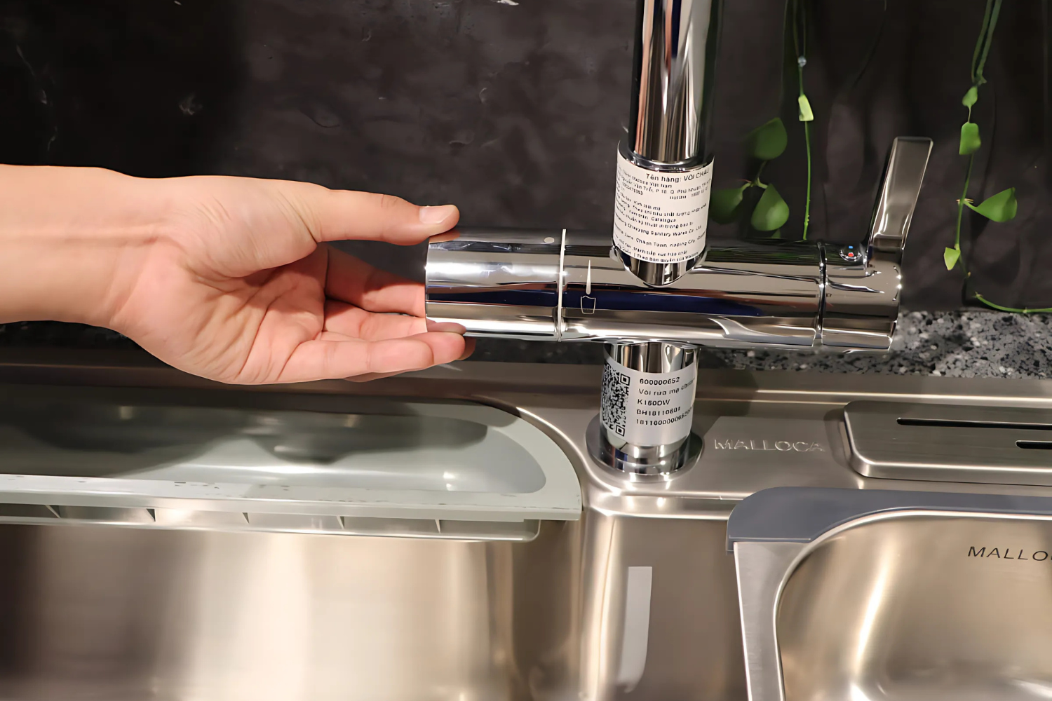 Vòi Rửa Bát 3 Đường Nước Malloca K150DW | Đồng Thau Mạ Chrome