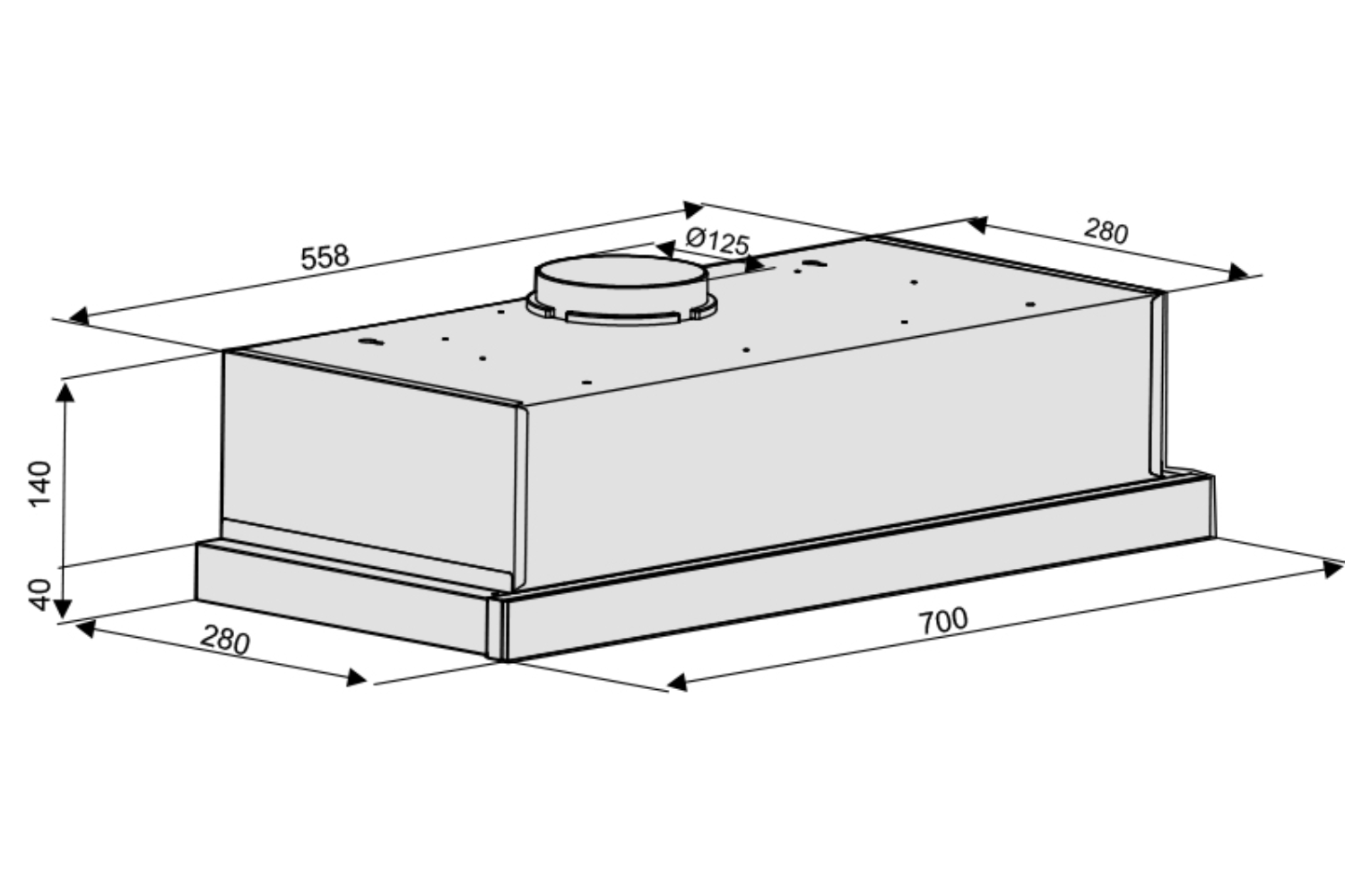 Máy hút mùi âm tủ Canzy CZ 107 Plus| 70cm