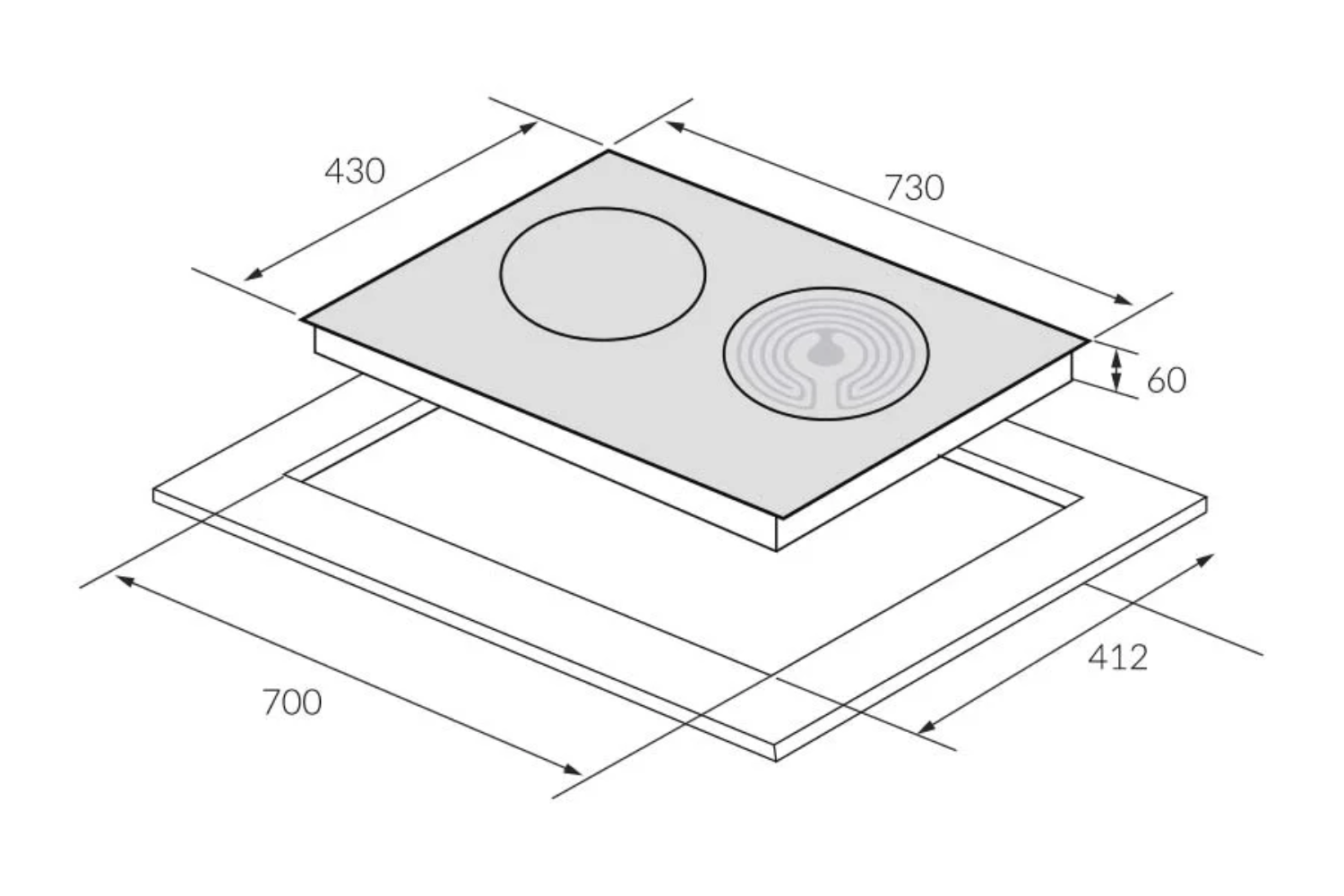 Bếp Điện Từ Kết Hợp Hồng Ngoại Eurosun EU-TE509Max | Lắp Âm 2 Vùng Nấu