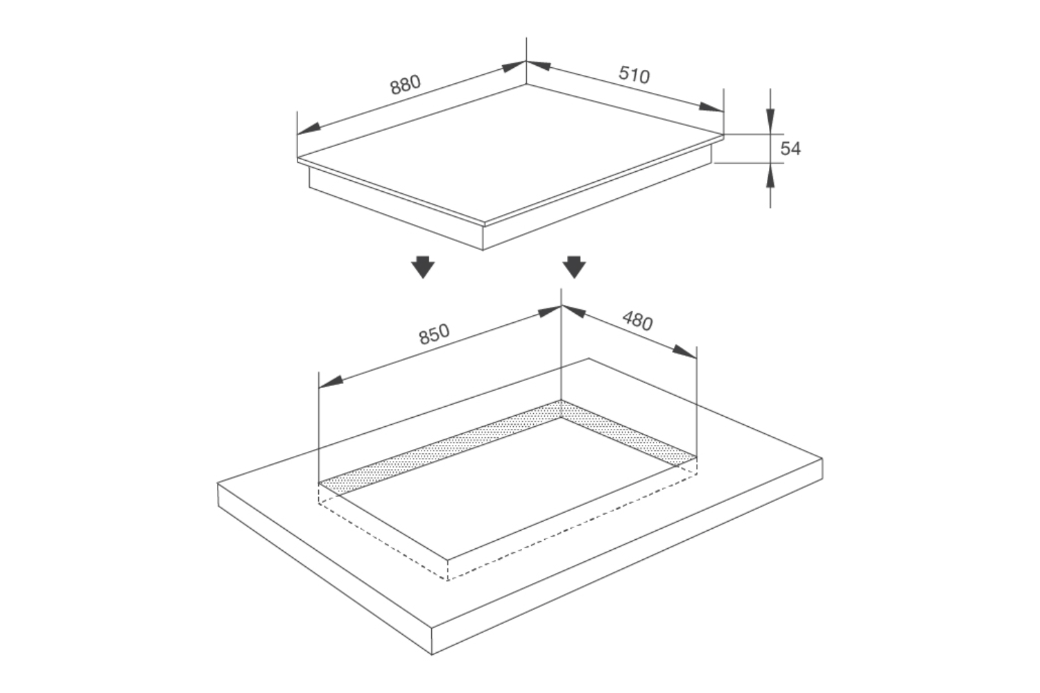 Bếp Từ Đa ĐIểm Malloca Skylux MH-885 | 05 Vùng Nấu Ghép Nối
