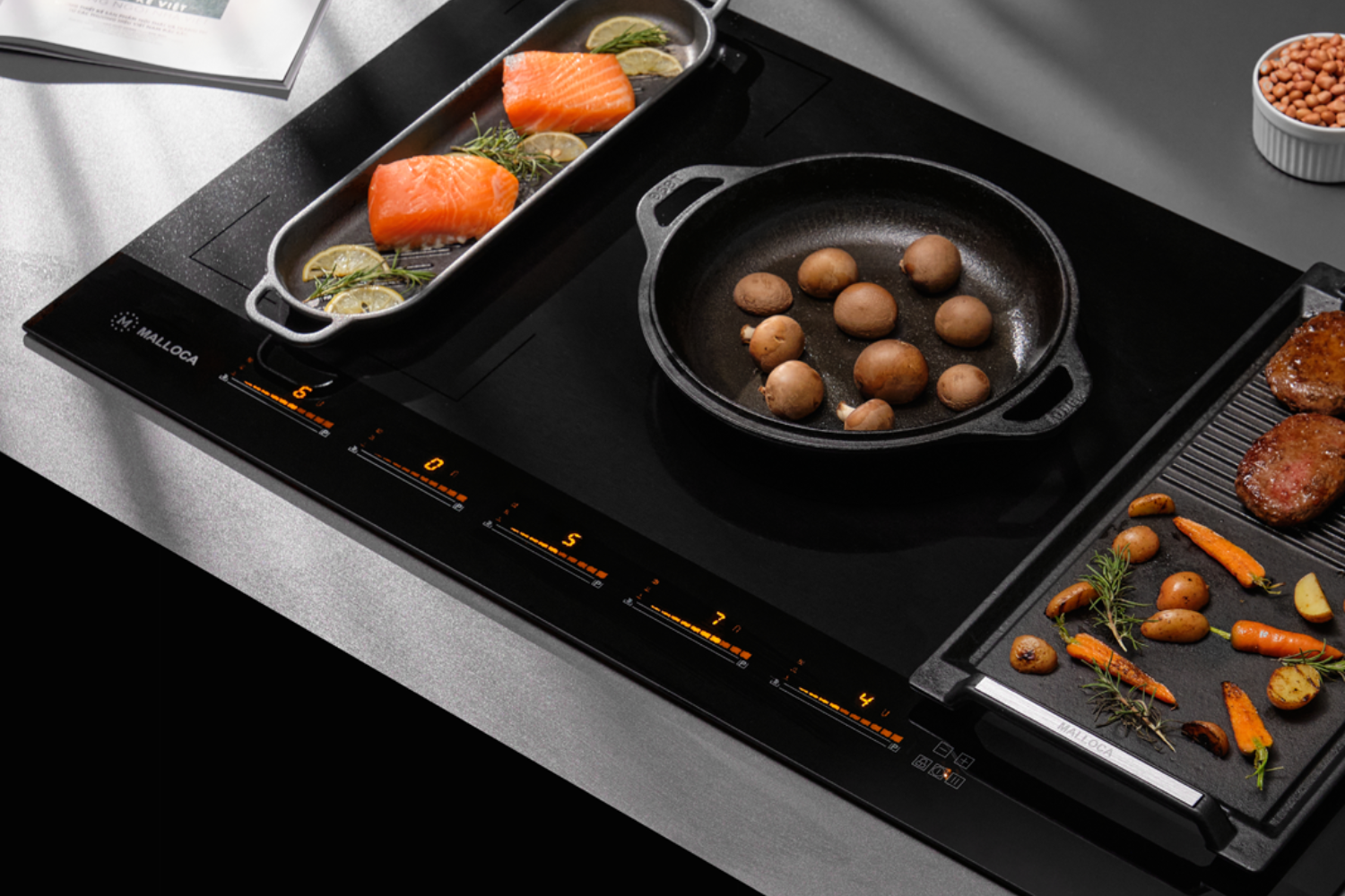 Bếp Từ Đa ĐIểm Malloca Skylux MH-885 | 05 Vùng Nấu Ghép Nối