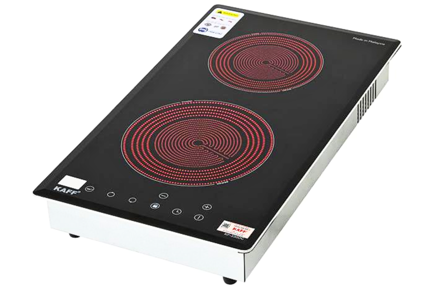 Bếp Điện Đôi Domino Âm KAFF KF-330DC | 02 Vùng Hồng Ngoại