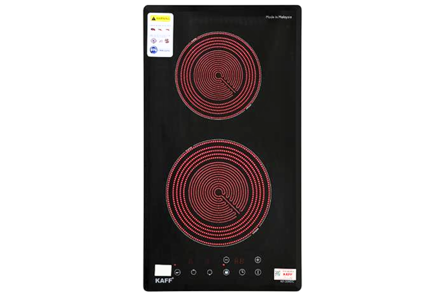 Bếp Điện Đôi Domino Âm KAFF KF-330DC | 02 Vùng Hồng Ngoại