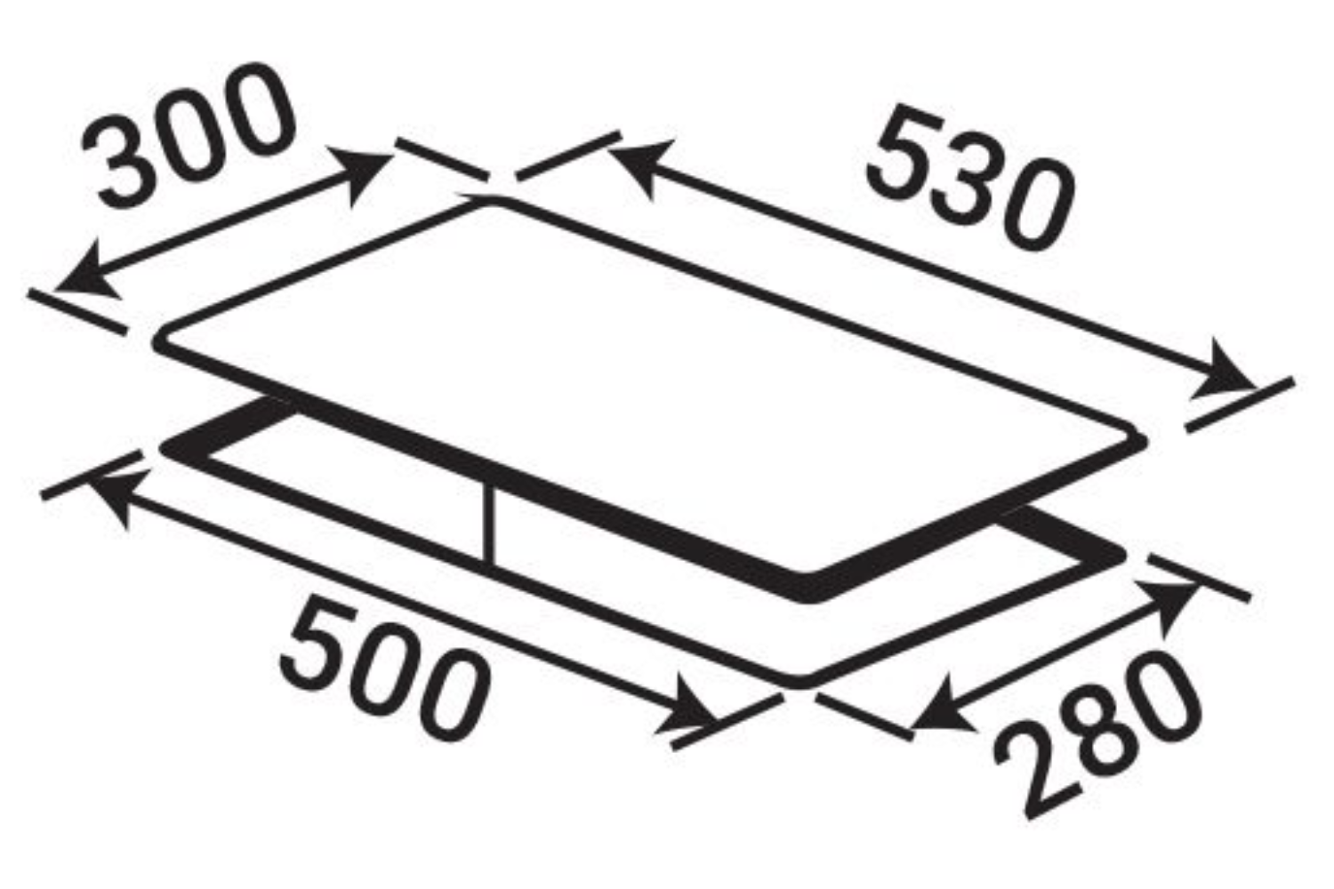 Bếp Điện Đôi Domino Âm KAFF KF-330DC | 02 Vùng Hồng Ngoại