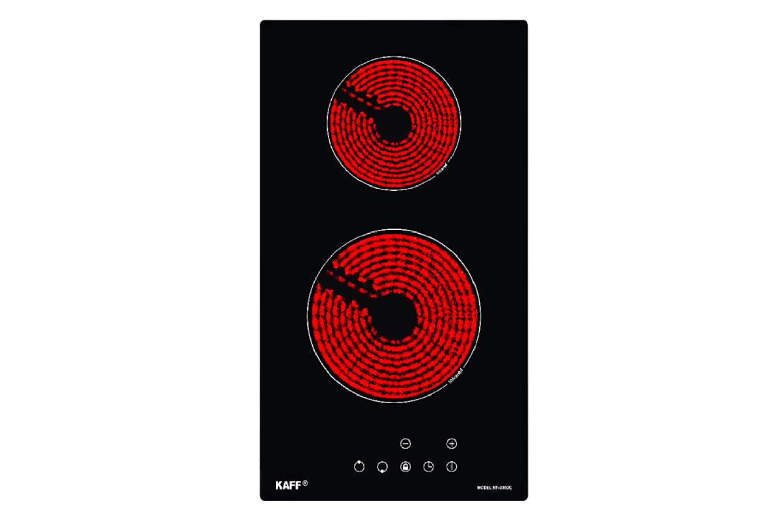 Bếp Điện Đôi Domino Âm KAFF KF-330DC | 02 Vùng Hồng Ngoại