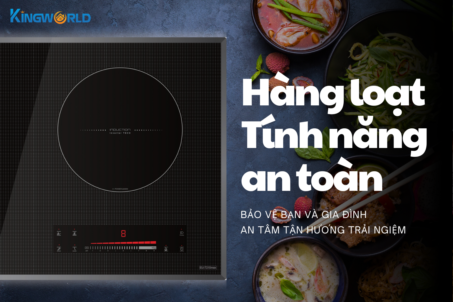 Bếp Từ Đôi Eurosun EU-T210Max | Lắp Âm 2 Vùng Nấu