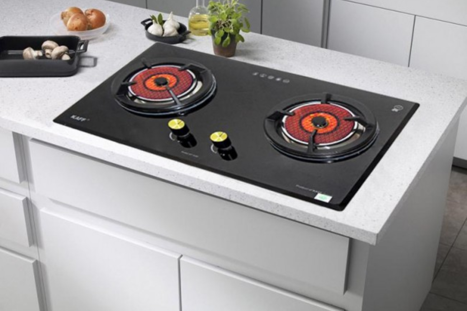 Bếp Gas Hồng Ngoại Kaff KF-608I | Lắp Âm 02 Vùng Nấu