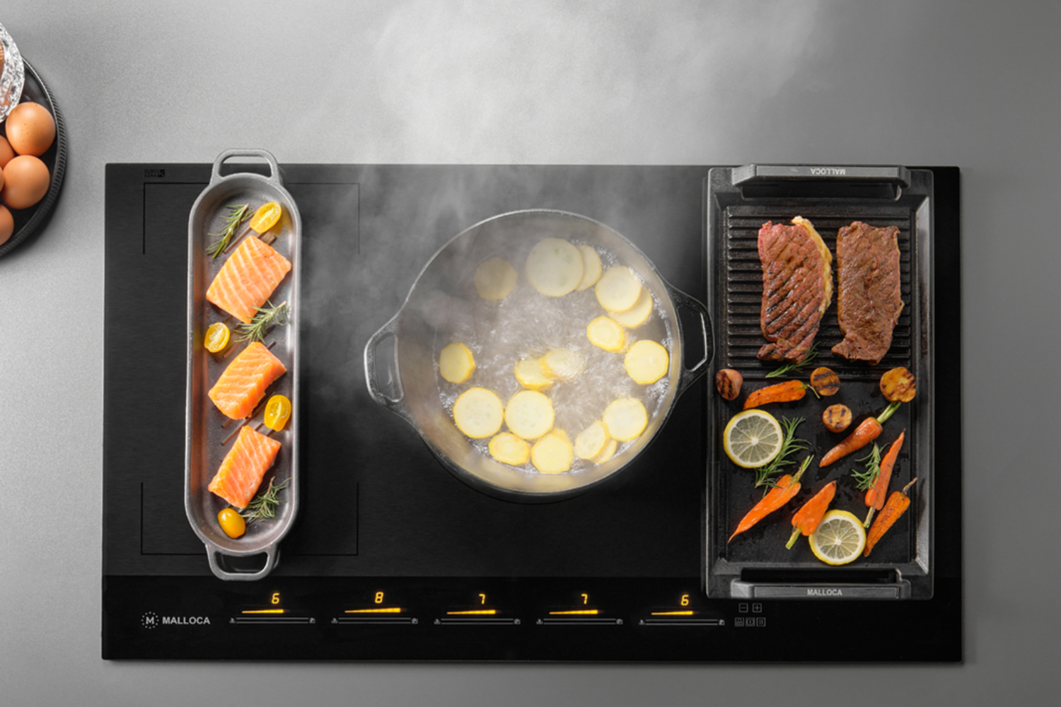 Bếp Từ Đa ĐIểm Malloca Skylux MH-885 | 05 Vùng Nấu Ghép Nối