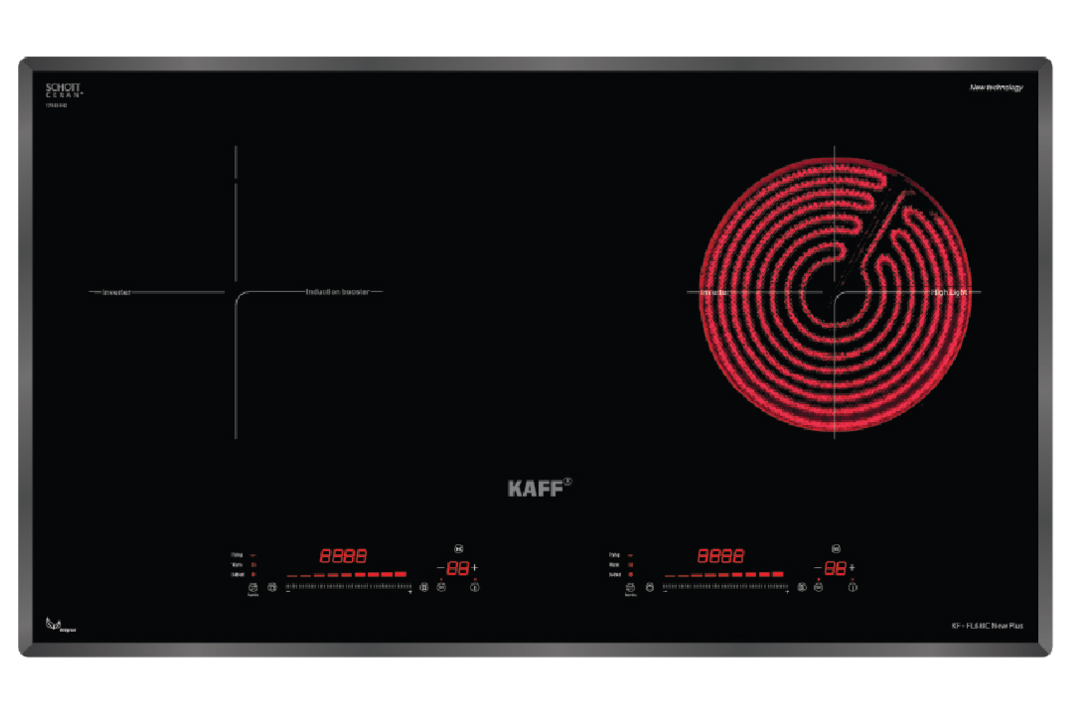 Bếp Điện Từ Âm KAFF KF-FL68IC NEW PLUS | 01 Từ - 01 Hồng Ngoại