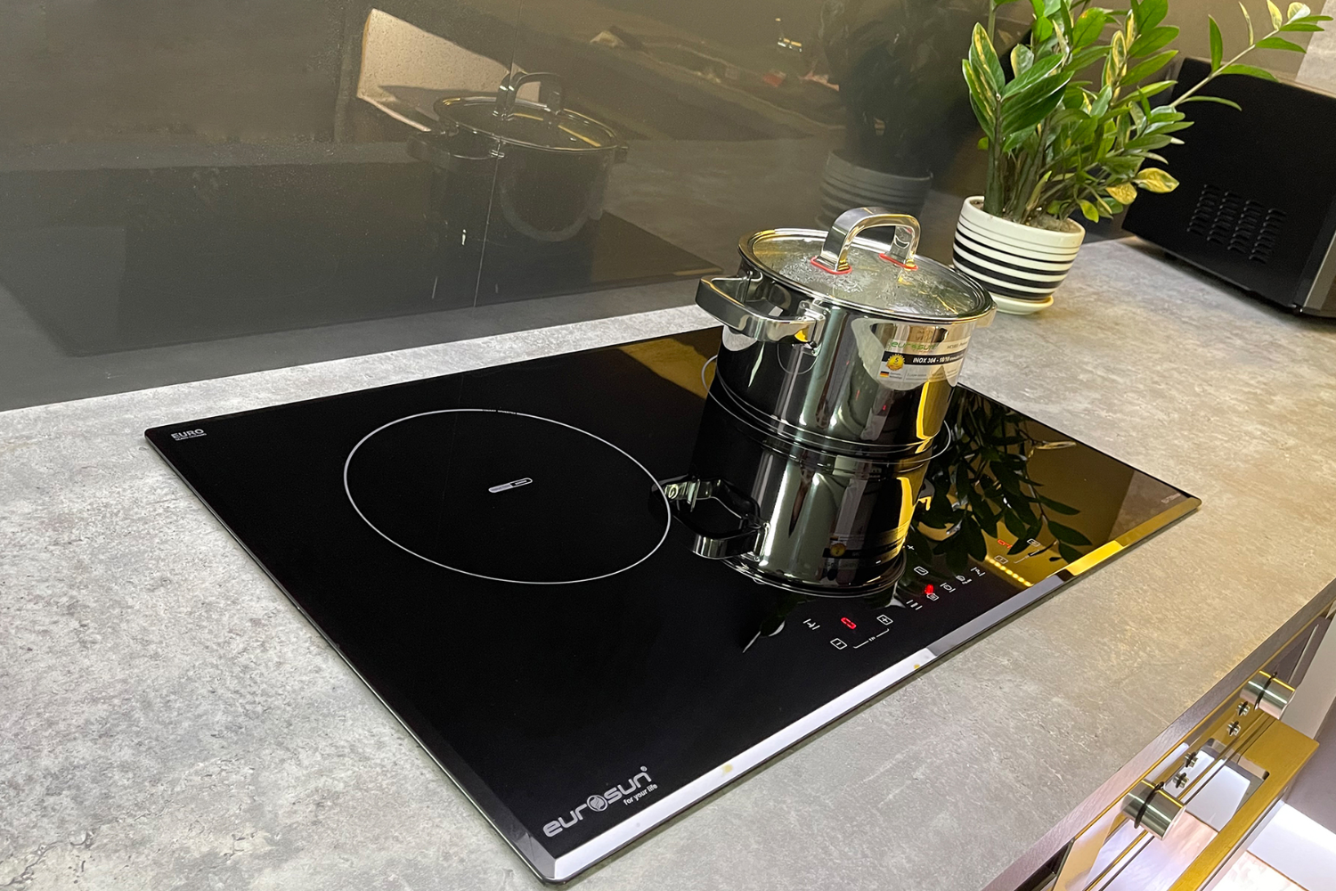 Bếp Điện Từ Kết Hợp Hồng Ngoại Eurosun EU-TE259Max | Lắp Âm 2 Vùng Nấu