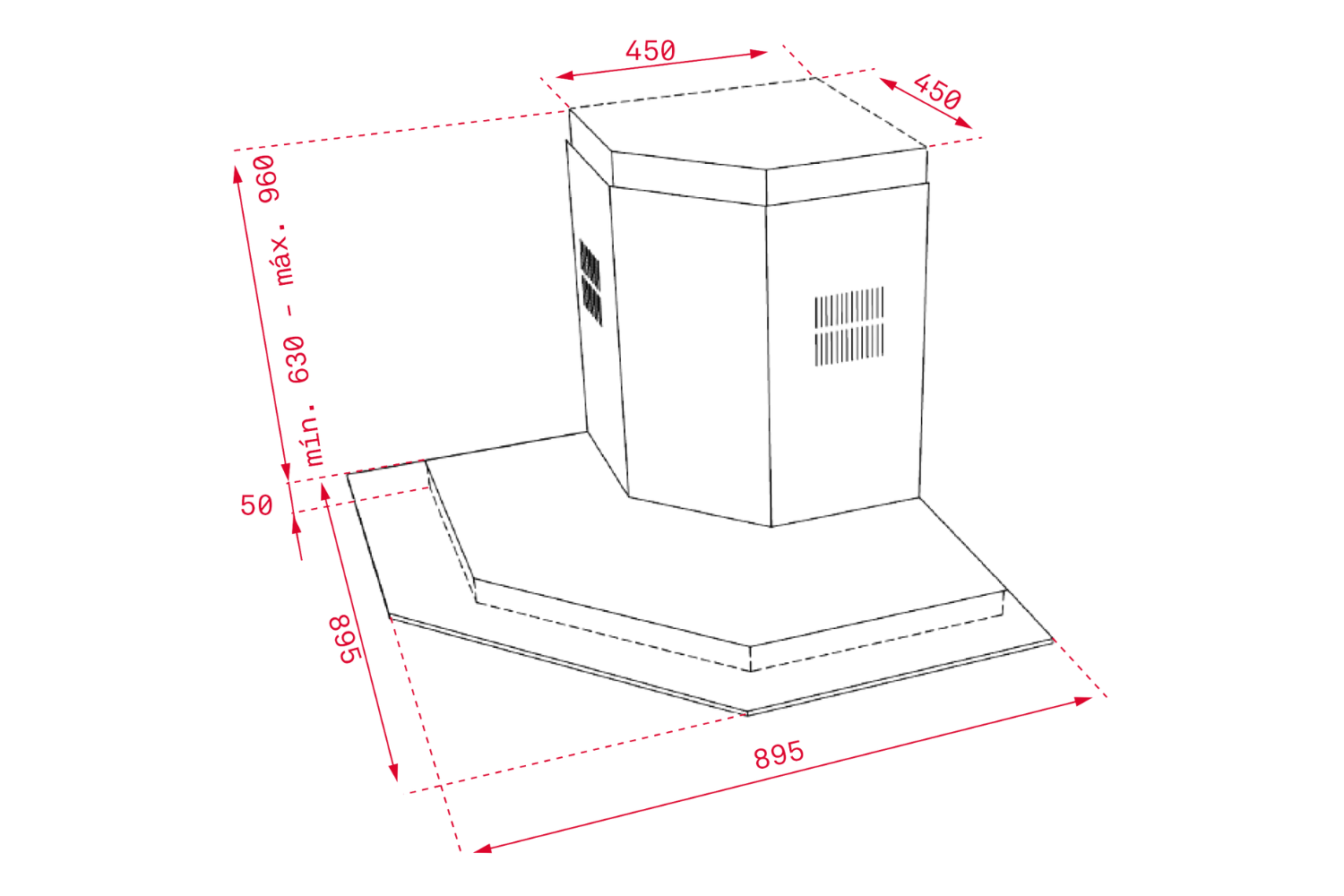 Máy hút mùi góc Teka MAESTRO DQ2 985 | 90cm
