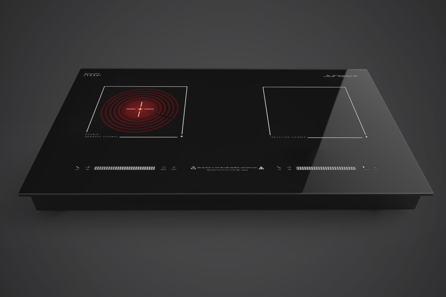 Bếp Điện Từ Kết Hợp Hồng Ngoại Junger MTD-18 | Lắp Âm/Dương 2 Vùng Nấu