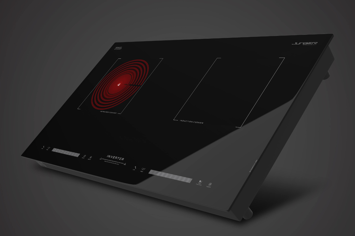 Bếp Điện Từ Kết Hợp Hồng Ngoại Junger ID-16 | Lắp Âm/Dương 2 Vùng Nấu