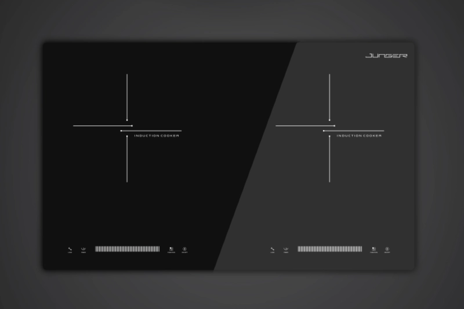 Bếp Từ Đôi Junger CEJ-201-II | Lắp Âm/Dương 2 Vùng Nấu
