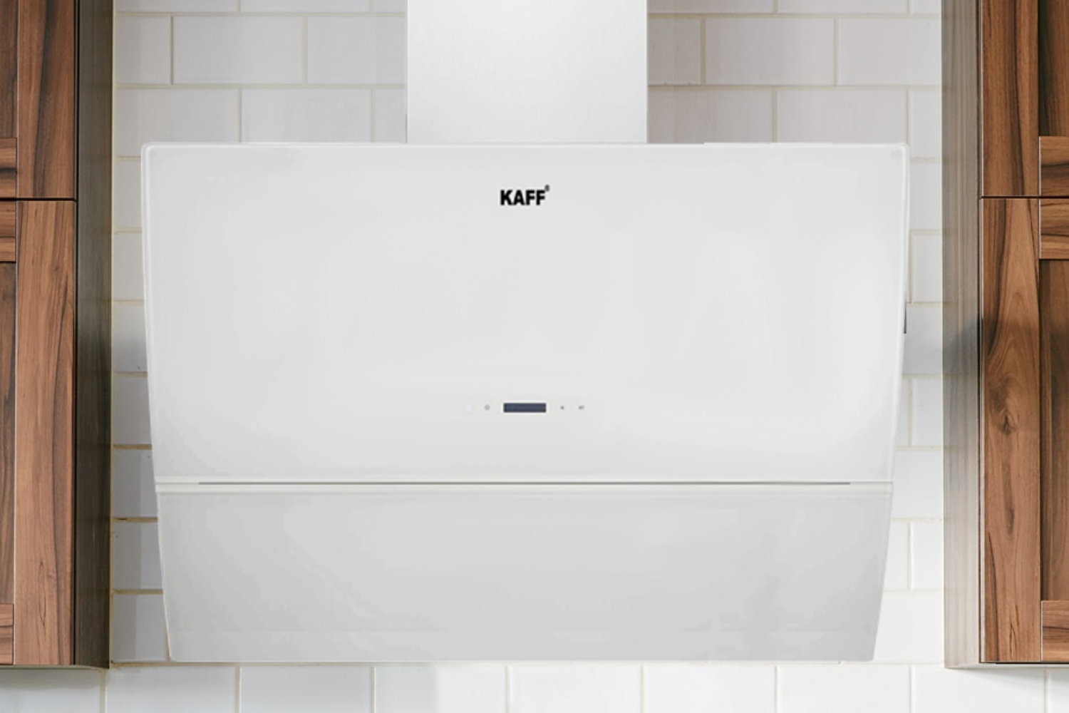 Máy Hút Mùi Áp Tường Kính Vác Cong Kaff KF-LUX-AT90H-WH | 90cm