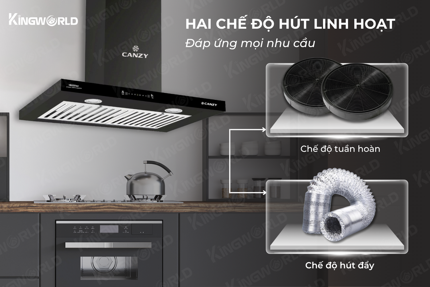 Máy hút mùi chữ T Canzy CZ PRO333SG