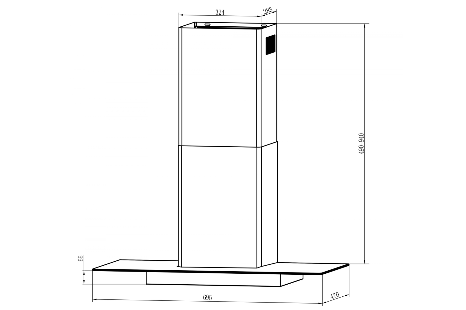 Máy Hút Mùi Kính Toa Kaff KF-FL70RH | 70cm