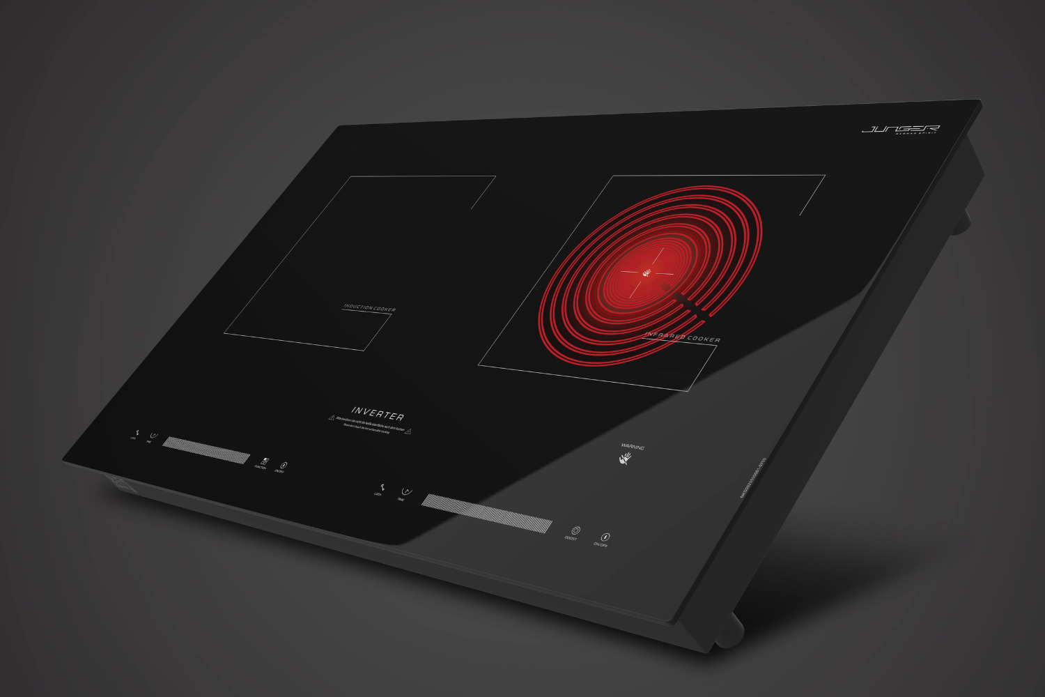 Bếp Điện Từ Kết Hợp Hồng Ngoại Junger NKD-20 | Lắp Âm/Dương 2 Vùng Nấu