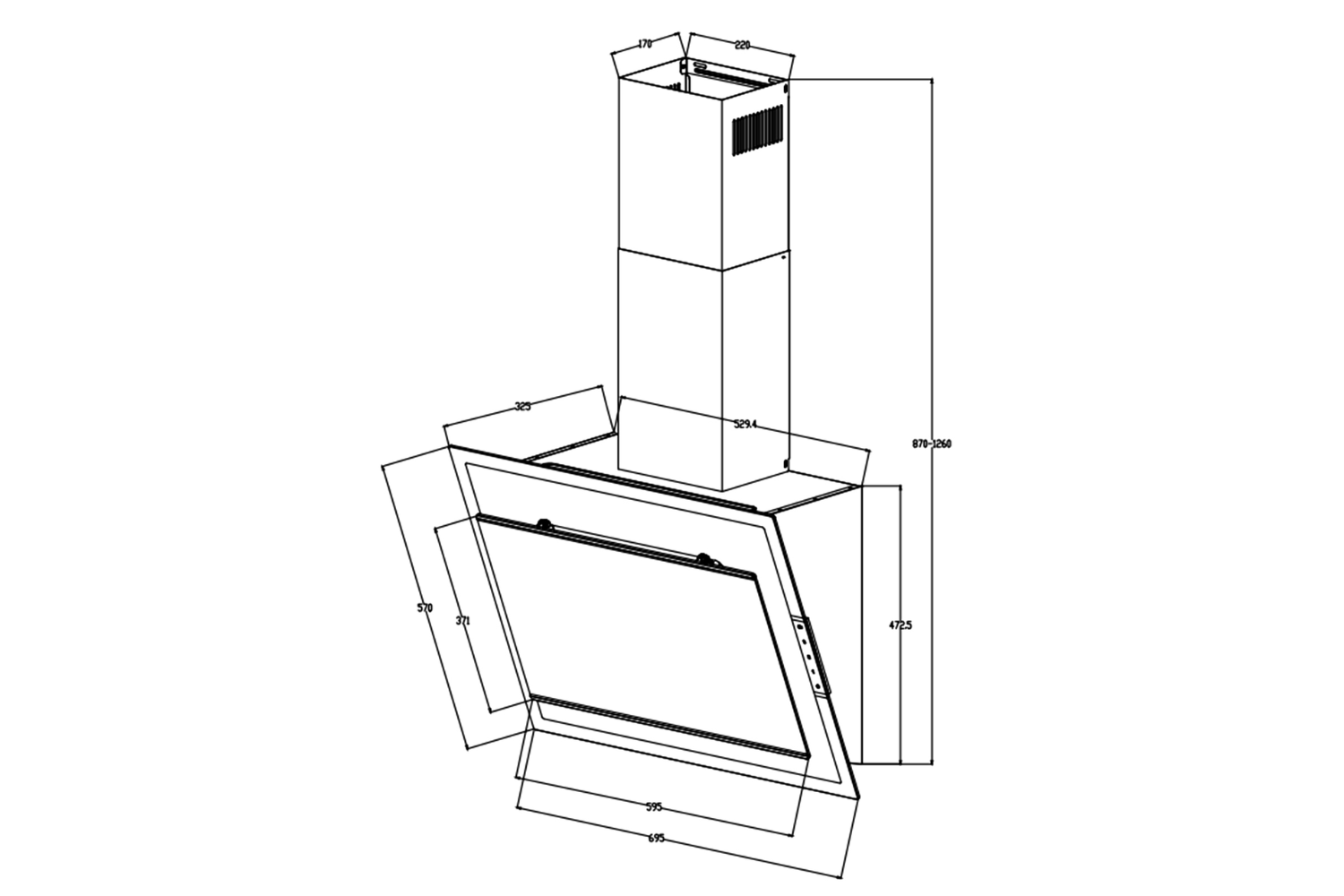Máy Hút Mùi Kính Vát Canzy CZ 369T Glass