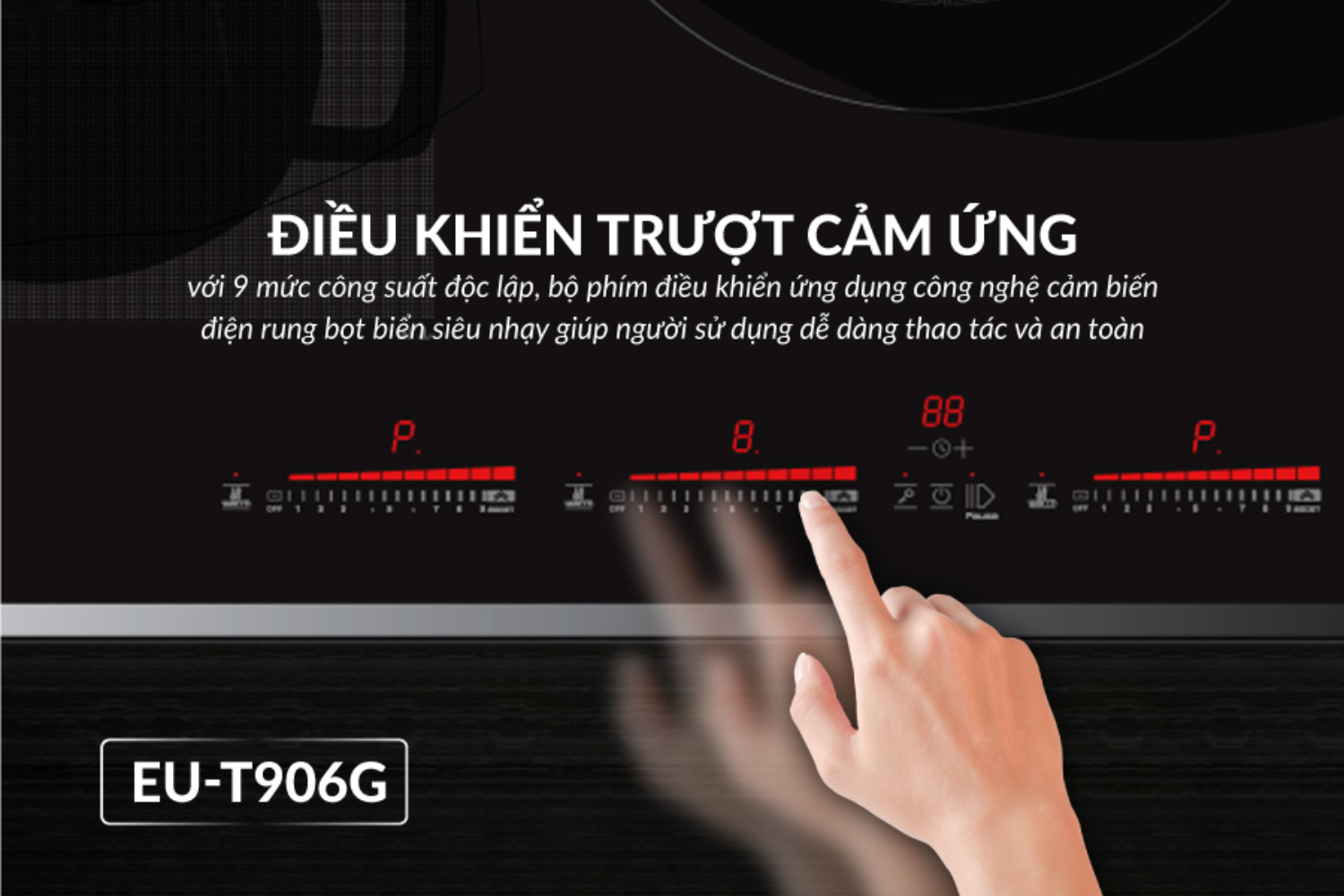 Bếp Từ Eurosun EU-T906G | Lắp Âm 3 Vùng Nấu