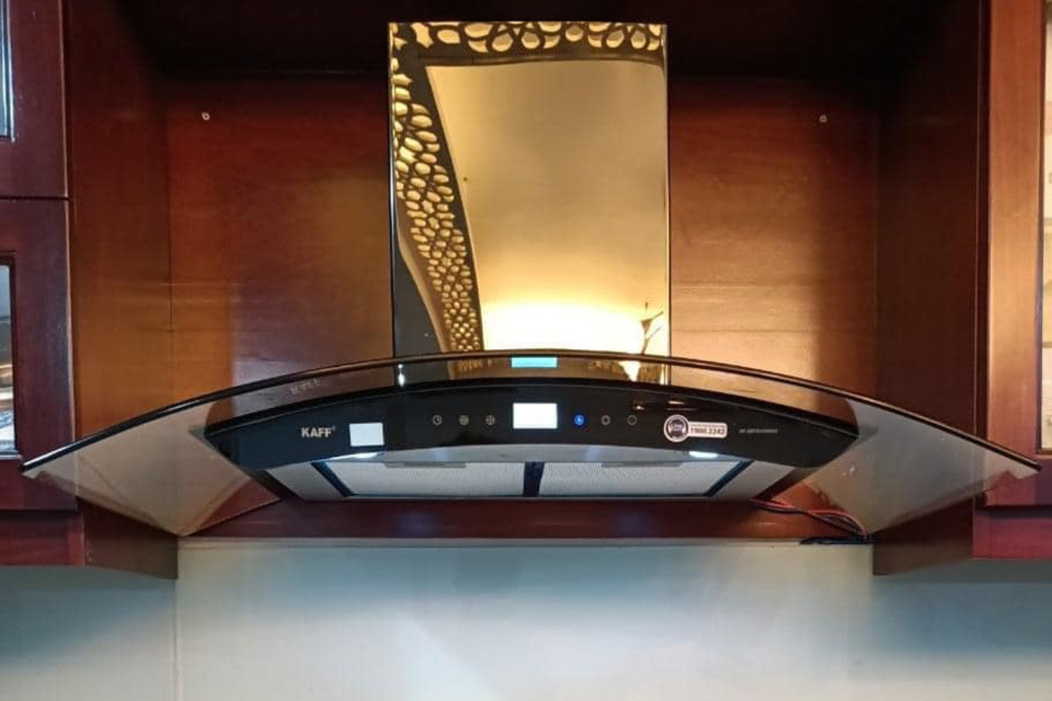 Máy Hút Mùi Áp Tường Kính Cong Kaff KF-GB902 | 90cm