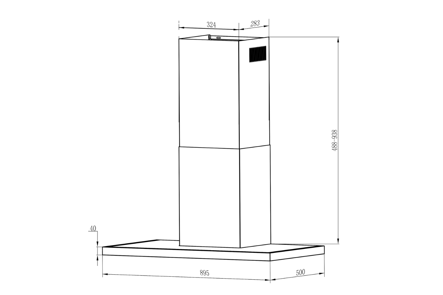 Máy Hút Mùi Kính Toa Kaff KF-991B | 90cm