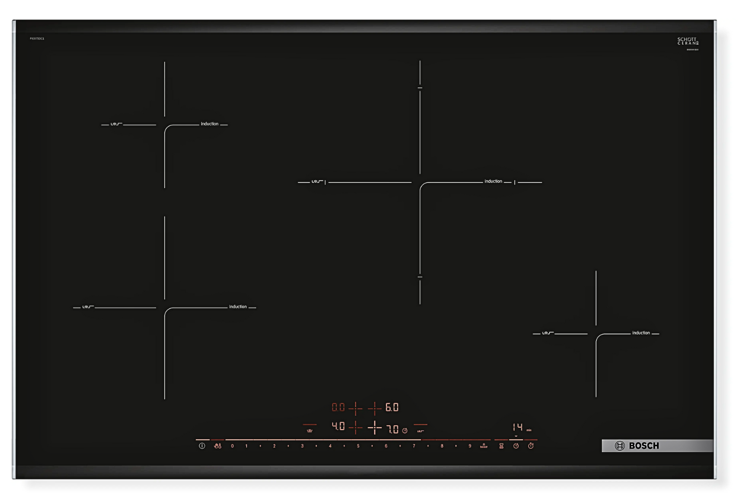 Bếp Từ Âm Bosch PIE875DC1E Serie 8 | 04 Vùng Nấu