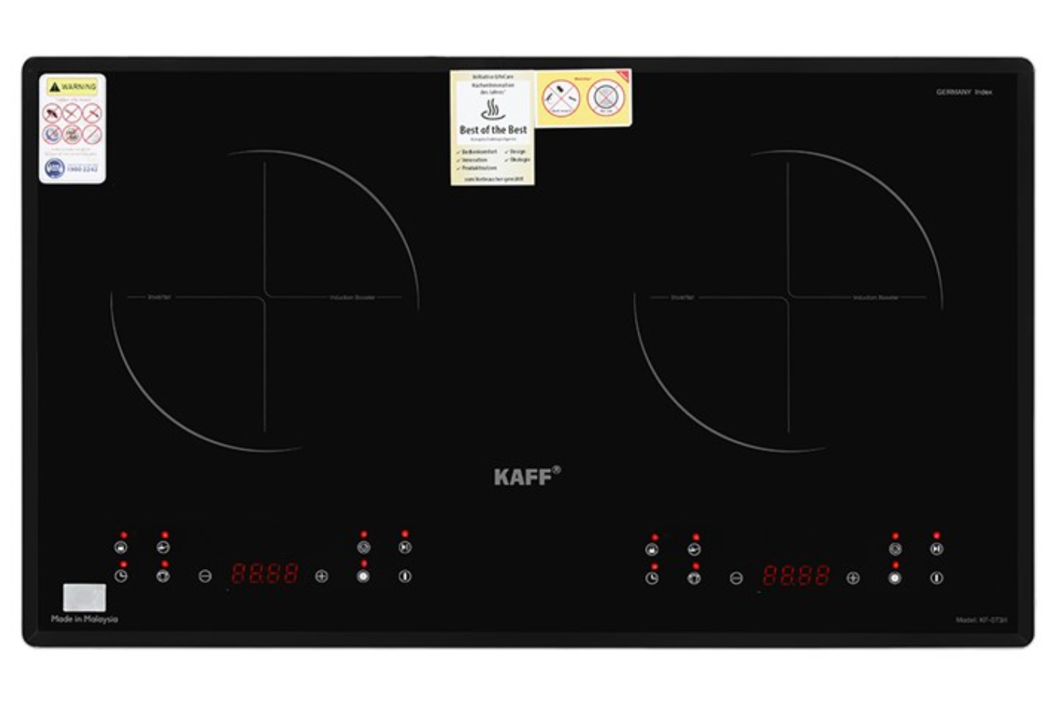 Bếp Từ Đôi KAFF KF-073II | Lắp Âm 02 Vùng Nấu