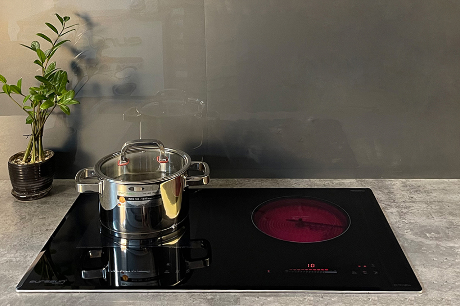 Bếp Điện Từ Kết Hợp Hồng Ngoại Eurosun EU-TE728pro | Lắp Âm 2 Vùng Nấu