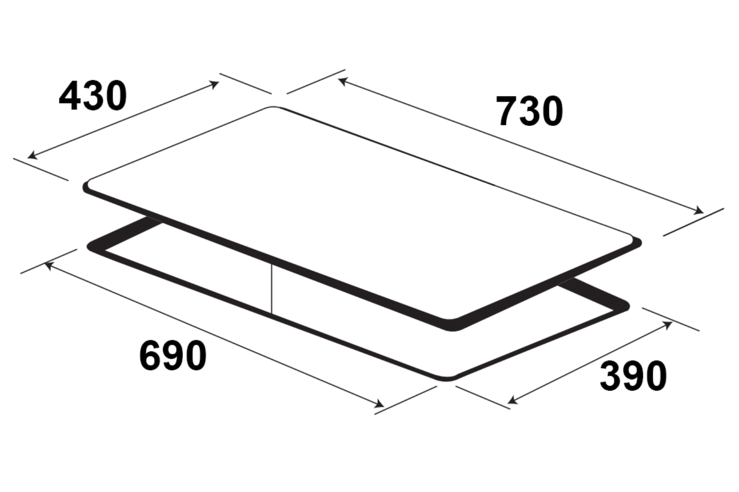Bếp Điện Từ Âm KAFF KF-FL105IC | 01 Từ - 01 Hồng Ngoại