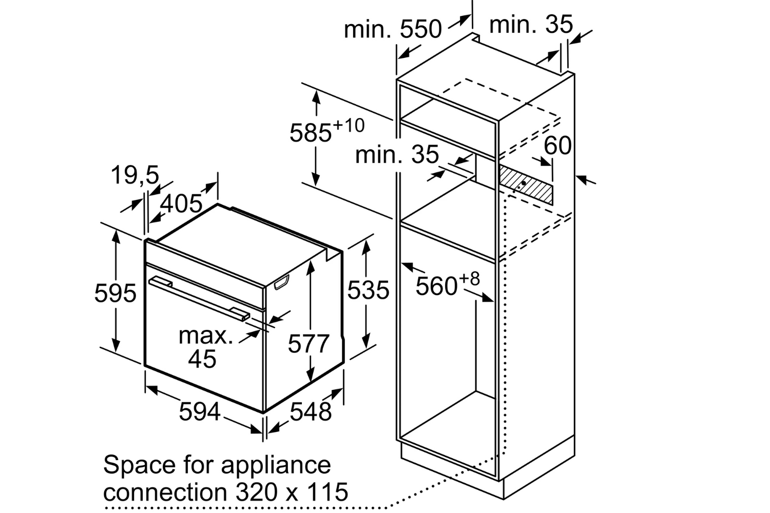 Lò Nướng Bosch HBG675BB1 Series 8 | Lắp Âm 71 Lít