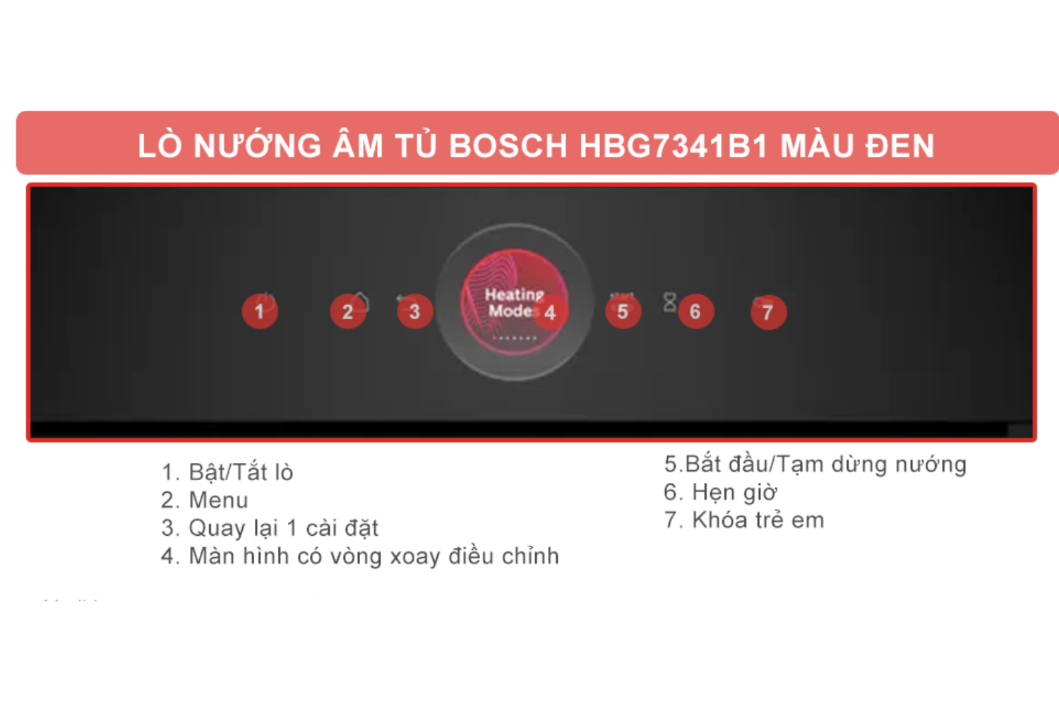 Lò Nướng Bosch HBG7341B1 Series 8 | Lắp Âm 71 Lít