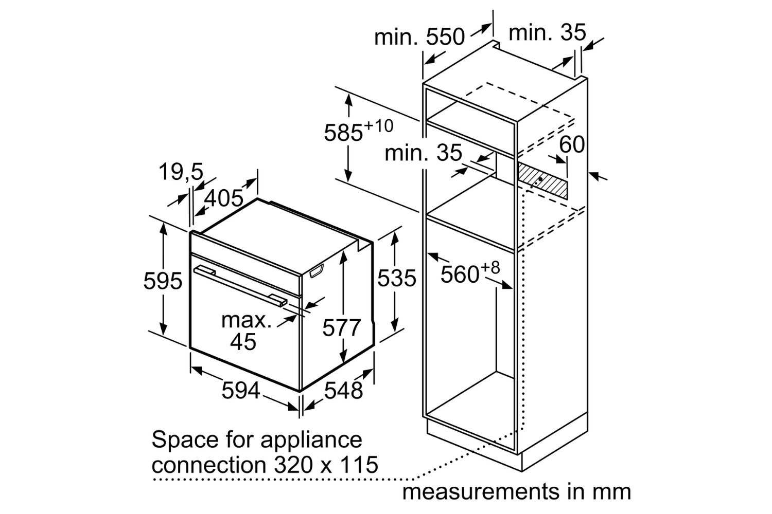 Lò Nướng Bosch HBG7341B1B Series 8 | Lắp Âm 71 Lít