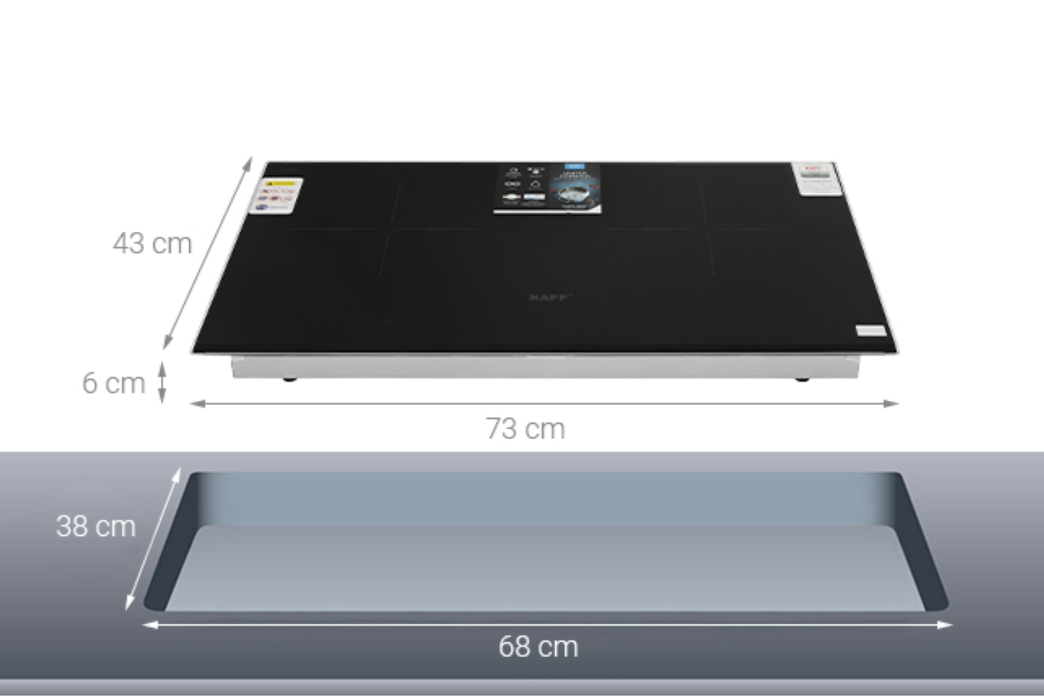 Bếp Từ Đôi KAFF KF-HID7348II | Lắp Âm 02 Vùng Nấu