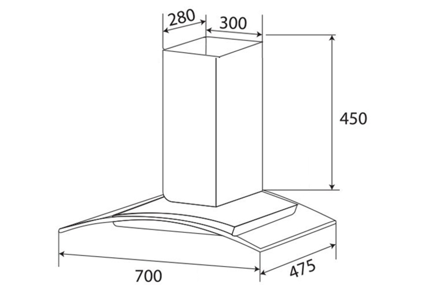 Máy Hút Mùi Áp Tường Kính Cong Kaff KF-GB785N | 70cm