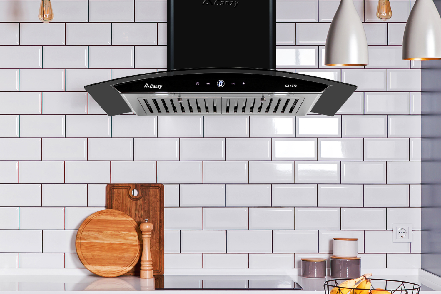 Máy hút mùi kính cong Canzy CZ 1870