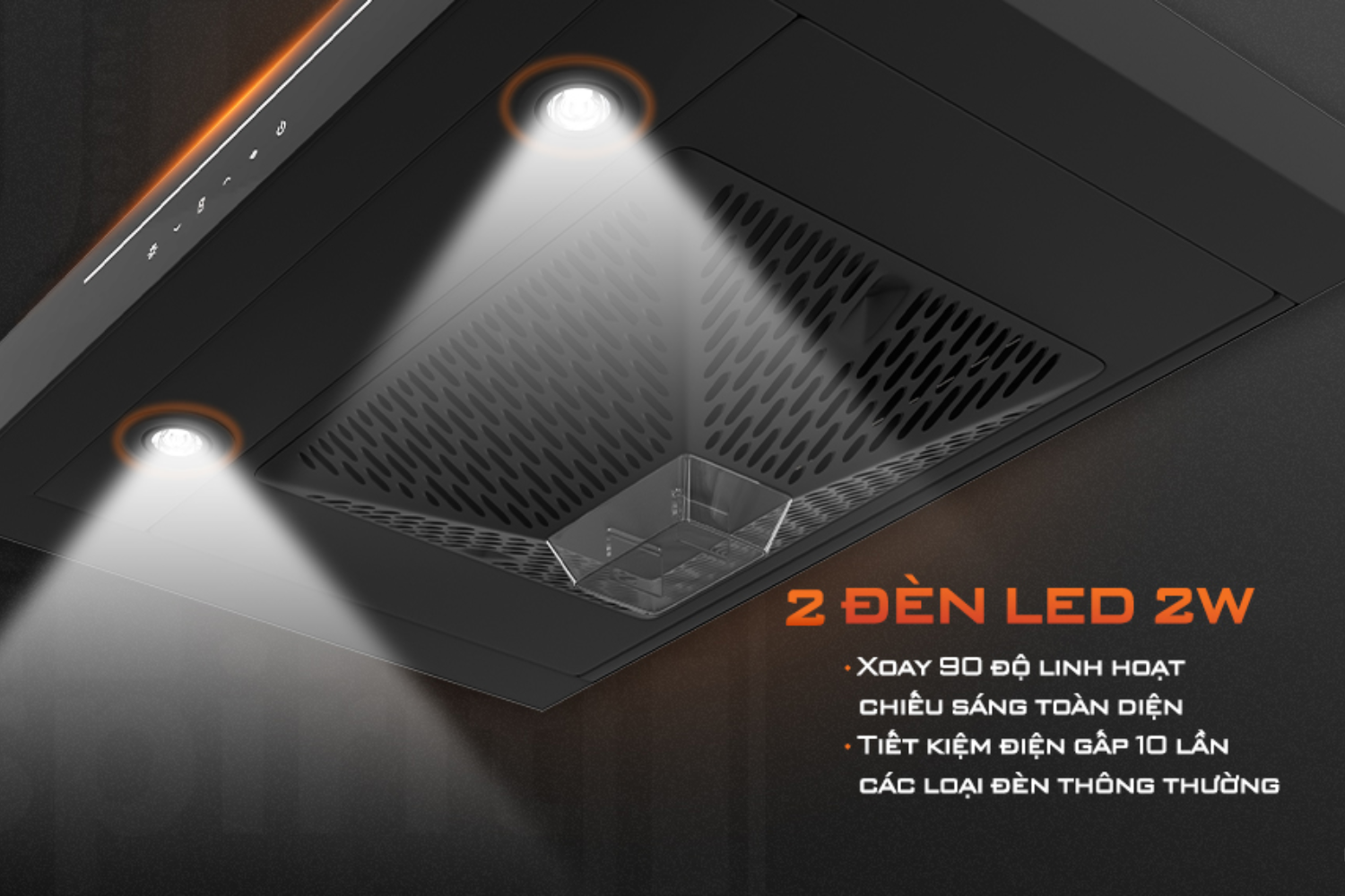 Máy hút mùi áp tường/âm tủ Junger HRJ-701 Đen | 70cm