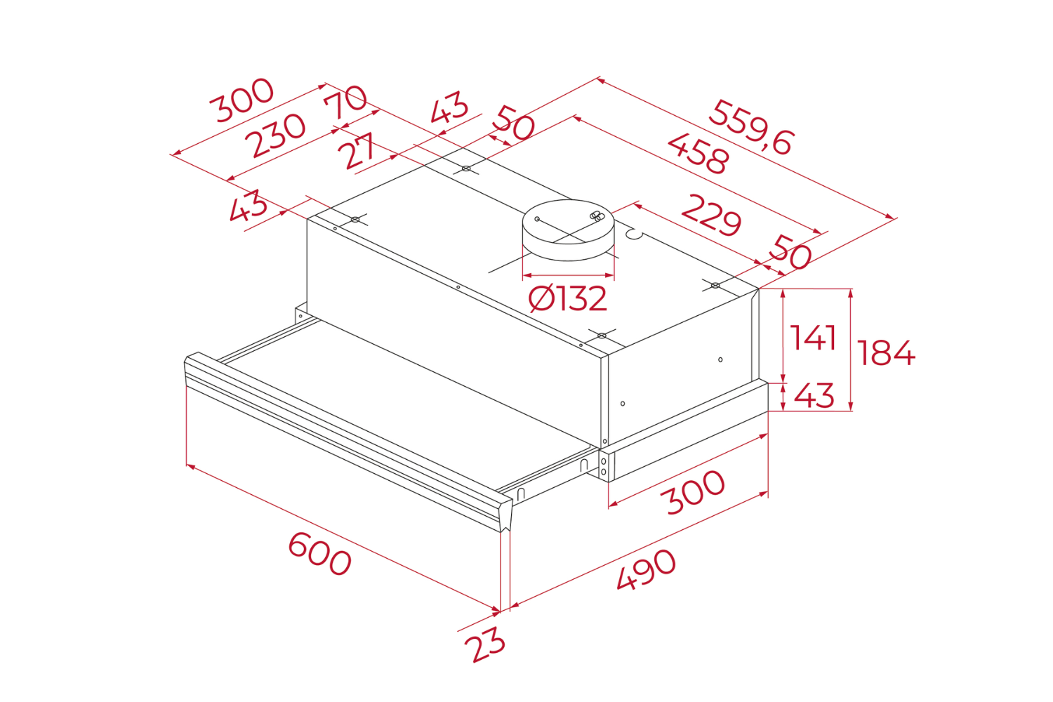Máy hút mùi âm tủ Teka TOTAL CNL 6415 | 60cm