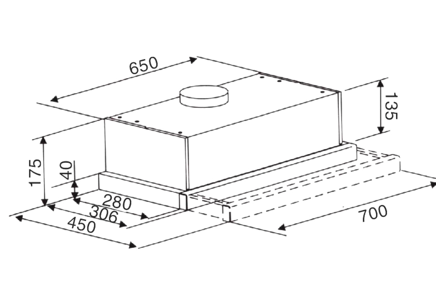Máy Hút Mùi Âm Tủ Kaff KF-TL70H | 70cm